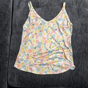 Women’s flower print tank top. Size M